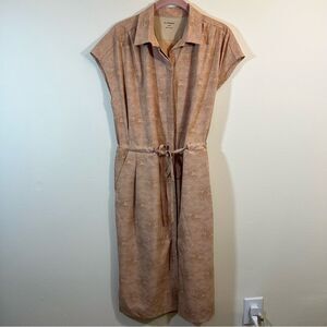 REI Women’s Tan Sun Up Shirt Dress Size Small Midi